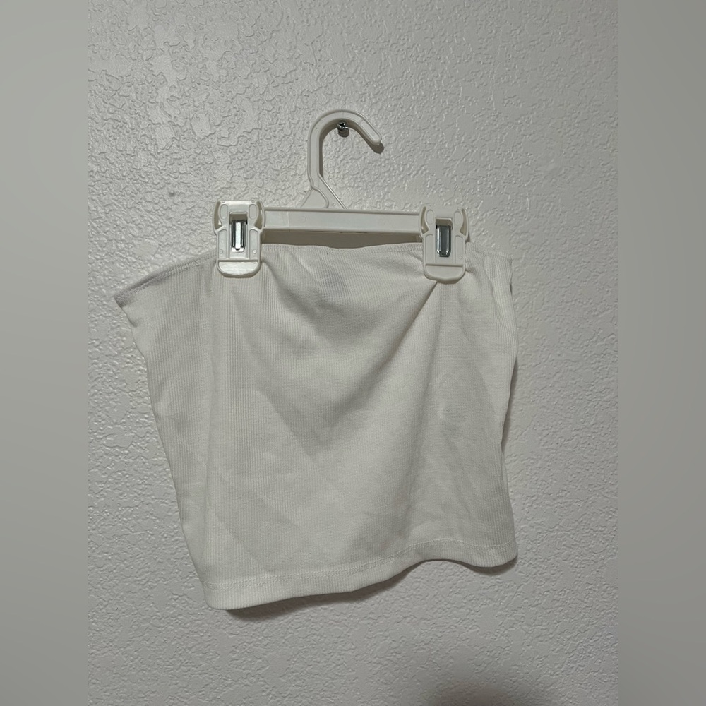 basic white tube top, size s
